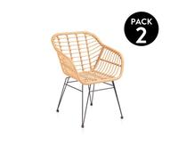 Pack 2 sillas de exterior Zaza Rattan