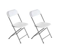 7house Pack 2 Sillas Plegables de Resina Garden 45x44.5x79cm 7house