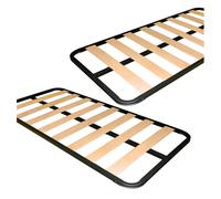 Pack 2 somieres balda fina, tubo de acero 30x30 mm, refuerzo central, laminas de chopo (sin patas, 90x180 y 90x190 cm)