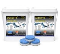 Pack 2 UDS - Cloro Total para Piscinas DIACLOR PS 10 Efectos 10 KG (2x5 KG) 100 Pastillas de Cloro Multiacción (100 gr) - Tratamiento Completo Profesional 10 Acciones