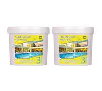 Pack 2 x Pastillas de Cloro multifunción 200 Gramos 3 acciones - Apto para Liner no Contiene (10 Kilos)