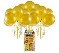 PACK 24 GLOBOS - Globos de fiesta autosellantes - Color DORADO - Ideal cumpleaños - Balloons - COLOR BABY