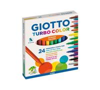 Giotto Rotuladores Turbo Color 4170 00 – Pack 24 – Punta fina 2.8 mm – Multicolor