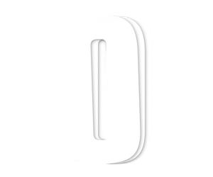 Pack-3 Adhesivos de Número Blackbird 16x7,5 PVC Blanco Blanco