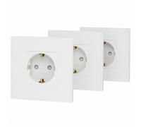 Pack 3 bases schuko blanco schneider