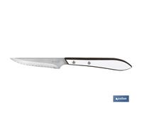 Pack 3 cuchillo chuletero microdentado hoja 10cm modelo gulash blanco