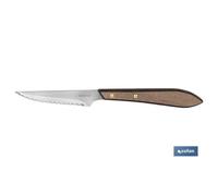 Pack 3 cuchillo chuletero microdentado hoja 10cm modelo gulash color nogal