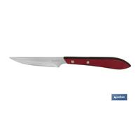 Pack 3 cuchillo de mesa con filo hoja 10cm modelo gulash rojo