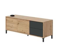Pack 3 muebles de salón roble nodi y gris antracita