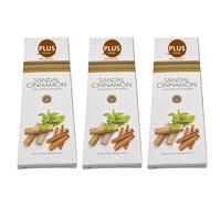 Pack 3 Paquetes de Inciensos PLUSHOME - Variedades de Fragancias Exquisitas - Citronella, Sándalo, Canela - 270g - 160 Varillas