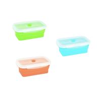 Pack 3 tuppers para almacenamiento de alimentos ELMA, 0,75L de capacidad