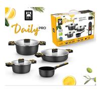 Pack 4 Cacerolas Bra Daily Pro/ Ø16Cm/ Ø20Cm/ Ø24Cm/ Ø28Cm/ Apta Para Inducción
