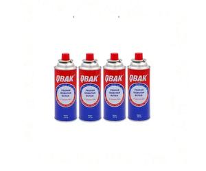 Pack 4 Cartuchos Gas Butano 277g - Botellas Portátiles para Camping, Cocina, Estufa, BBQ y Emergencias, EN417 BLANCO