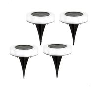 Aktive Pack 4 focos solares baliza AKTIVE 61556, 8 LED, 4 lm, 6–8 h, impermeable