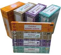 Pack 4 Goloka Nature - Nag Champa, Nest, Meditation, Lavander - Varillas de Incienso - 15 g de Cada Fragancia
