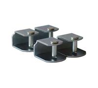 Pack 4 patas para somier + 4 abrazaderas con forma cilindrica en metal (30 cm) 5 cm
