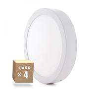 Pack 4 Plafones LED 12W 870Lm 2700ºK Superficie 40.000H [GR-MZMD01-12W-WW-PK4-AP] | Greenice