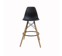 PACK 4 Silla de Bar alta ,TABURETE alto asiento nórdico moderno, respaldo de moda, silla de Bar con patas de MADERA de estilo nordic,sillas de comedor mueble estilo nórdico medieval, para escritorio,