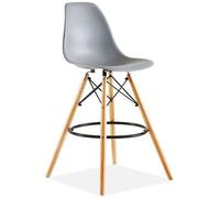 PACK 4 Silla de Bar alta ,TABURETE alto asiento nórdico moderno, respaldo de moda, silla de Bar con patas de MADERA de estilo nordic,sillas de comedor mueble estilo nórdico medieval, para escritorio,