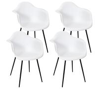 Pack 4 sillas butaca gustav color blanco 59x85x62cm