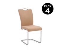 duehome - Pack 4 sillas de comedor Dana Tex beige