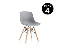 duehome - Pack 4 sillas de comedor Fredo Gray