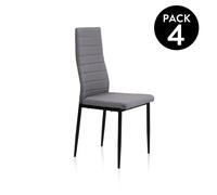 Pack 4 sillas de comedor Niza tejido Gray