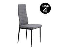 Pack 4 sillas de comedor Niza tejido Gray