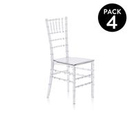 Pack 4 sillas de comedor Tyra Transparent