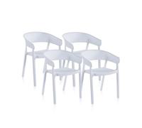 duehome - Pack 4 sillas de exterior Diza White