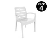 Pack 4 sillas de exterior Maui White