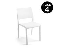 Pack 4 sillas de exterior Shine White