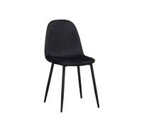 Pack 4 sillas teok black terciopelo - negro