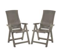 Miroytengo Pack 4 Sillones Plegables Muebles de Exterior Gold Estilo Práctico en Color Marrón 59x108x62 cm Brown -
