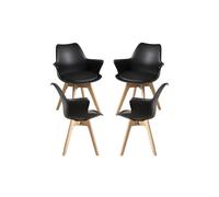 Regalos Miguel – Pack 4 Sillones Synk – Negro
