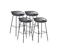 Pack 4 taburetes altos 88x47 cm Ari Black