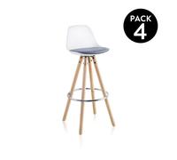 Pack 4 Taburetes Leif White - gray