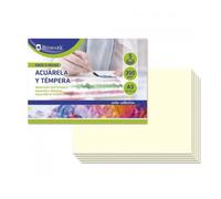 Pack 5 cartulinas dibujo acuarelas y temperas a3 bismark