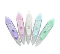 Pack 5 Cinta Correctora DUO con Cinta + Goma en 5 Nuevos Colores- incluye carga de cinta y goma - El corrector completo by Office Box (Pack 5 - Correctores Surtidos)