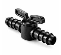 PACK 5 ud Llave de Paso 16 mm para Tubo de Riego por Goteo Valvula de Corte para Tuberia de Polietileno Conexion Espiga en Linea Control de Caudal para Jardin Huerto FLUVIA