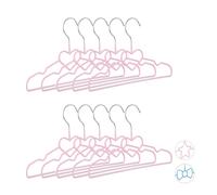 Pack 50 perchas bebé antideslizantes, Perchas infantiles metal, Perchas rosas