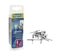 Rapid Remaches ciegos 5000387 – Aluminio Ø4,8 x 10 mm – Alto rendimiento – Pack 50 con broca