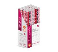Pack 50 Rollos Papel Regalo Romantic 2m x 70cm Diseño Elegante, Caja Expositora, Acabado Decorativo, Listo para Tienda, Regalos Bodas Eventos Tiendas - FP Fiesta Paper