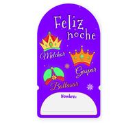 Pack 6 etiquetas adhesivas reyes magos (6x16,5 cm) bismark 333589