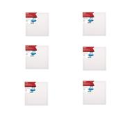Pack 6 lienzos para pintar 20 x 25 cm, 100% algodón para pintura acrílica y al óleo, ideal para pintores White
