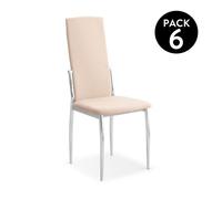 Pack 6 sillas de comedor Sakura Beige sakura