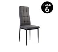 Pack 6 sillas de comedor Zuni Dark gray