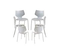RegalosMiguel Pack 6 Sillas Plecy - Gris claro