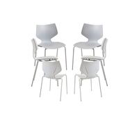 RegalosMiguel Pack 6 Sillas Plecy - Gris claro