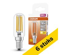 Pack: 6x Osram bombilla LED E14 filamento transparente de 4.2 W (40W)